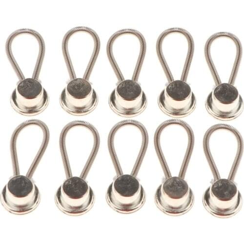 10 Pack Metal Collar Extenders Button Extenders for Shirt Coat Collars Pants Fashion Jewelry