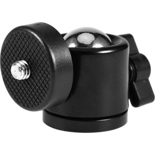 Mini Ball Head 1/4 Inch Screw DSLR Camera Tripod Mount Ball Head Stands 360 Degrees Swivel Ball Head For Flash Light Monopod
