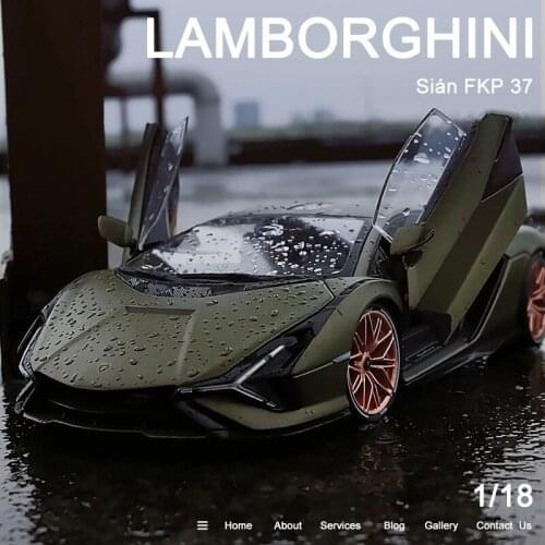 1:18 Lamborghini SINA Sports Car Alloy Car Model Diecast & Toy Vehicles Metal Toy Car Model Sound and Light Simulation Kids Gift
