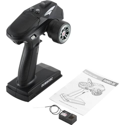 DumboRC X6 2.4G 6CH Transmitter With LED Light Receiver For 1/10 1/8 Axial SCX10 D90 Remote Control Boat