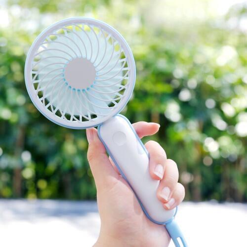Portable Fan USB Charge 3 Gear Speed Plastic Big Fan Blade Wrist Strap Handheld Travel Cool Electric Rechargeable Mini Fan