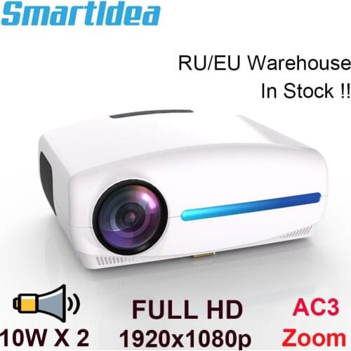 Smartldea 1080P 4K Full HD Projector,Android 10.0 Optional,1920x1080P Resolution 6500lumen,LED Proyector Home Theater,3D Beamer