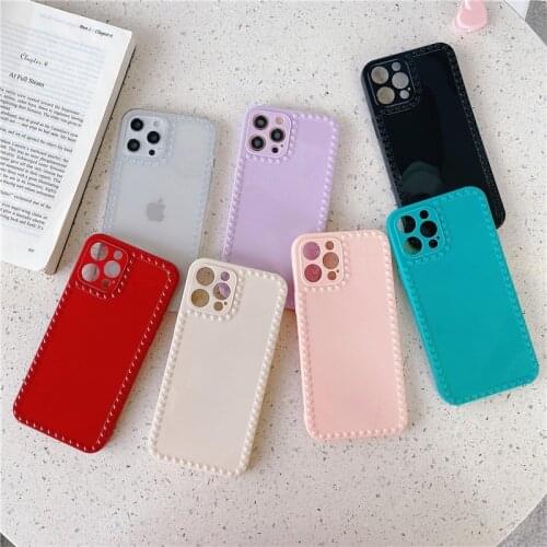 Simple Sexy Cute Heart TPU Silicone Shockproof Phone Cases For iPhone 11 12 ProMax Mini 7 8 Plus XS MAX XR Full Lens Back Cover