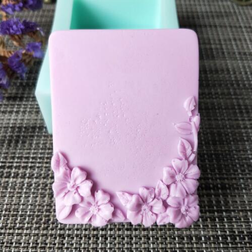 PRZY Silicone Soap Mold Soap DIY Aroma Mould Soap Making Moulds Resin Clay Molds Handmade Soap Square Flower Eco-friendly