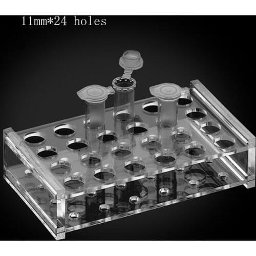1pc 11mm*24 Holes Plexiglass Centrifuge tube rack stand Acrylic Organic Glass Polymethyl Methacrylate Laboratory Equipment