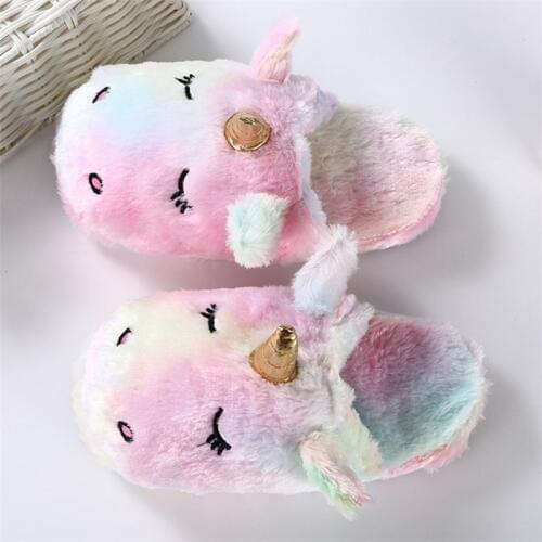 Cartoon Animal Slippers Adult Shoes Kigurumis Kawaii indoor Home Shoes Pink Unicorn Supplies Cosplay Shoes Non-Slip Winter Home