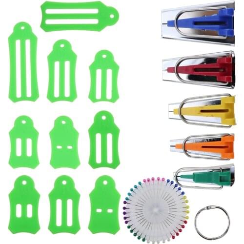 Patchwork sewing handmade cloth edging device belt maker belt threader combination