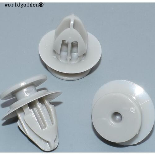 Worldgolden 100pcs plastic fasteners Fender Flare Moulding Clip for Mazda#KD53-51-W24 KD5351W24