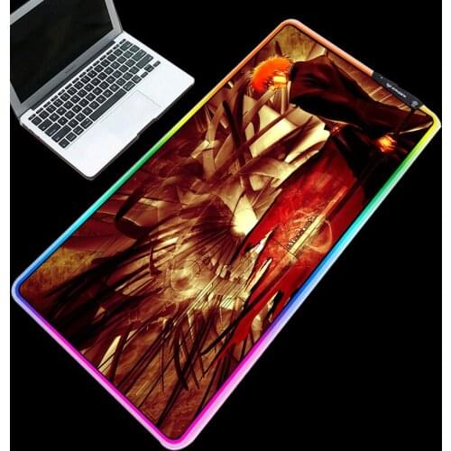 XGZ Exquisite RGB large size table mat Bleach series cool pattern mouse pad LED lighting lighting game non-slip keyboard pad