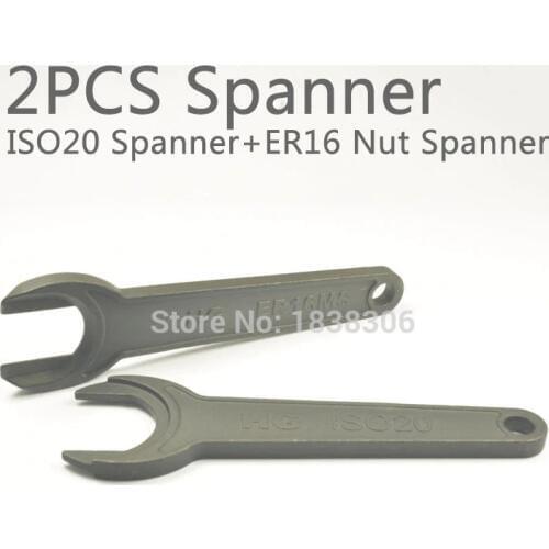 ISO20 ER16 Spanner chuck wrench 1set ISO20 Spanner use for ISO 20 toolholder / 2pcs Key for holder CNC Milling machine tools