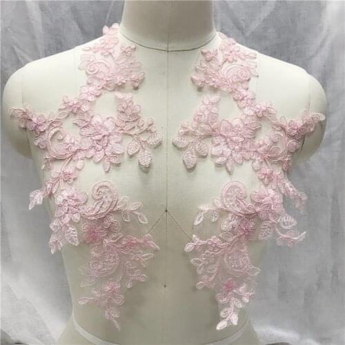 10pcs/5pair New fashion Silver bone lace Wedding Dress Adornment Headdress decals DIY clothing accessories 18*34cm RS1528