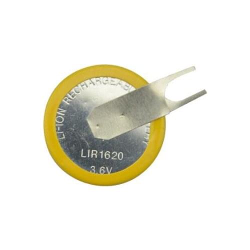 10PCS LIR1620 Brand New Original 3.6V Li-ion Button Cell Lithium Ion Battery with Solder Feet