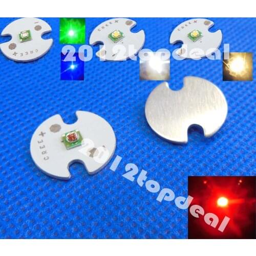 10pcs X Cree XPE XP-E R3 3W LED Neutral White Cool White Red Green Blue Royal Blue LED with 16MM heatsink