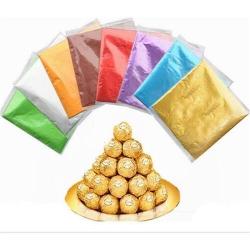 100pcs Sweets Candy Package Foil Paper Chocolate Lolly Foil Wrappers Square