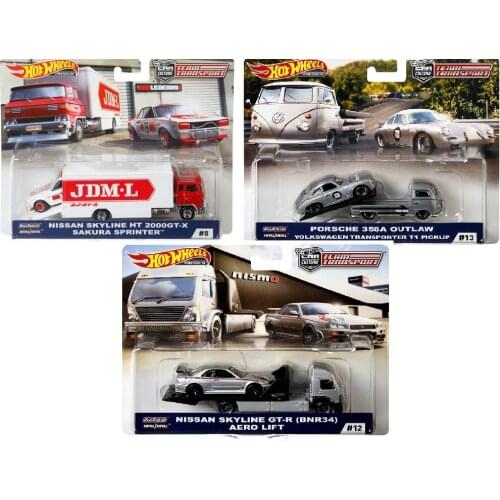 2019 Hot Wheels 1:64 Automobile culture Transport fleet transport package Collector Edition Metal Diecast Car Toys Gift