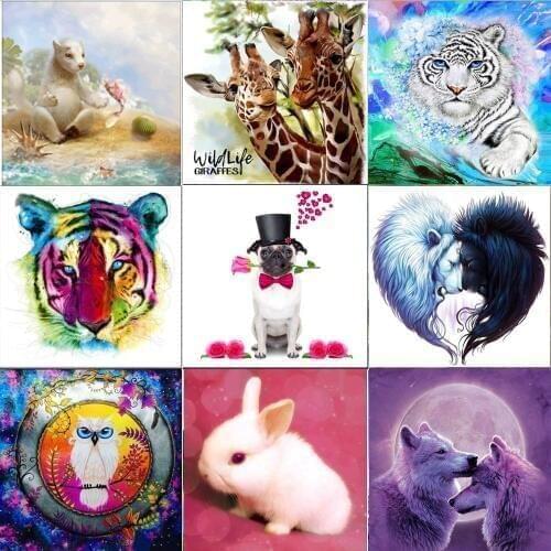 5D Diamond Painting Animal Series Sticker Diamond Embroidery Diamond Mosaic Pattern Home Decoration DIY Handmade New Year Gift