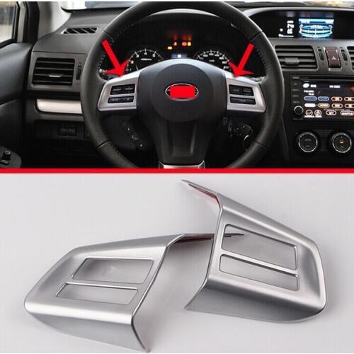 ABS Pearl Chrome Steering Wheel trim cover For Subaru XV 2011-2015