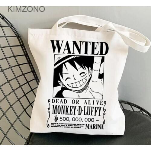 One Piece shopping bag bolsa canvas tote shopper reusable grocery bag boodschappentas jute fabric sacolas