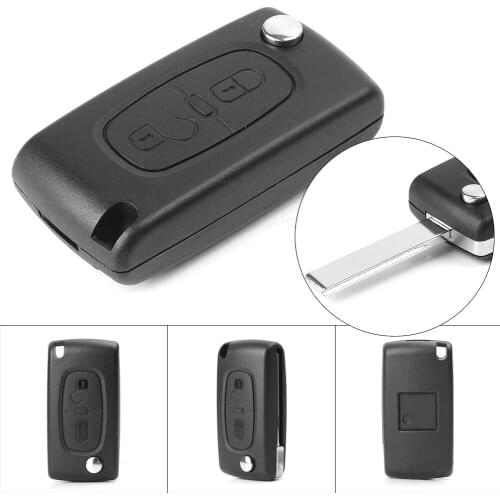 2 Buttons Car Flip Remote Key Shell Case Housing For PEUGEOT 207 307 307S 308 407 408 607 etc