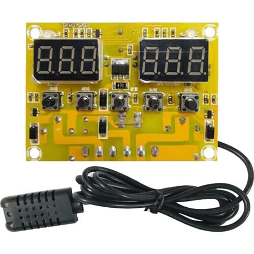 DC 220V Dual Digital Thermostat Temperature Humidity Controller 10A 1CH