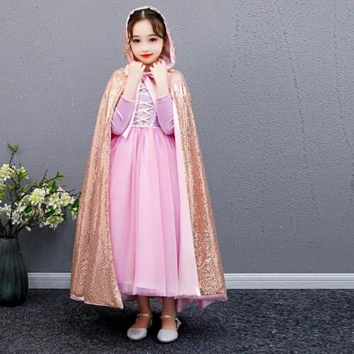 Childrens Halloween cloak with multi-color With Hat Girls Cosplay Kids Birthday Party clothes sun-proof childrens kid cloak