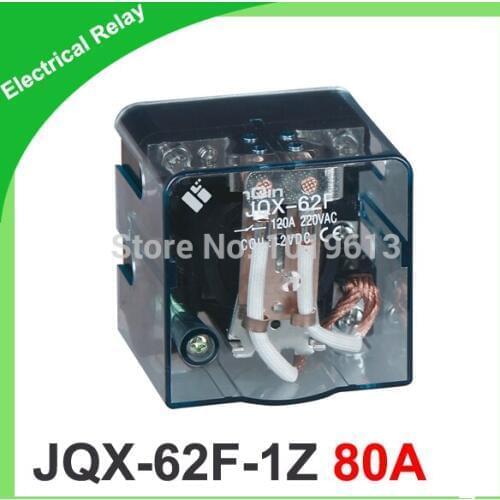 Electromagnetic Relay 80A 250V AC 28V DC SPDT relay JQX-62F-1Z