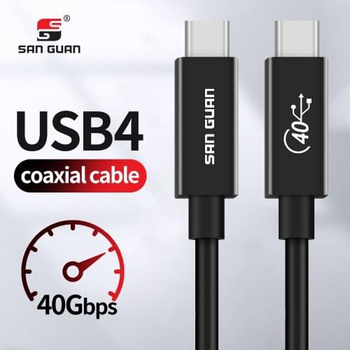 100W USB4 Data Cable USB Type C Compatible with TB 3 5K/4K 60Hz Video 40Gbps Super Fast Transmissions Rate 20V 5A High Speed