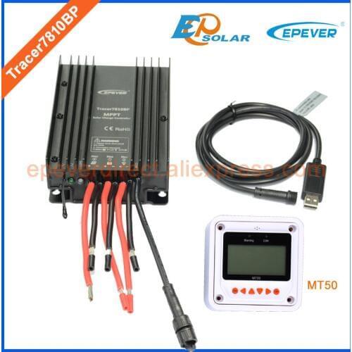 Solar Controller 30A Tracer7810BP MPPT solar tracking high efficiency USB cable and MT50 remote meter not for lithium battery