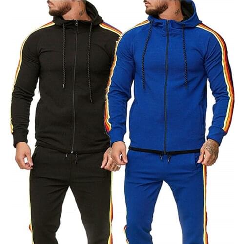 5XL Slim Fit Men Set Zipper Hoodies Pants Sets Male 2 Pieces Tracksuit Mens Casual Sportswear Male Brand Sweat Shirts Clothing