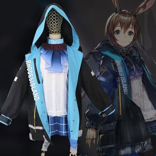 Game Arknights Cosplay Costumes Amiya Cosplay Costume Halloween Carnival Party Women Anime Cosplay Costume Customized