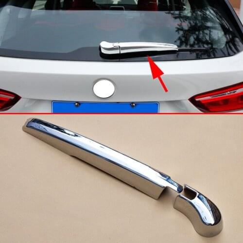 Chrome Rear Windshield Wiper Cover Trim Fit For BMW X1 F48 2016 2017 2018 2019 2020 Exterior Accessories