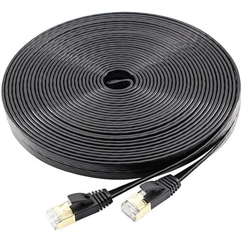 Longyue-10m 33ft Cat7 Shielded Ethernet Networking Cord Patch Cable 10Gbps 600Mhz S/STP Molded Network Lan Cable Stranded Copper