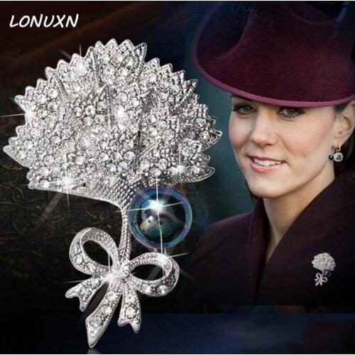 LONUXN Silver Brooches For Clothes