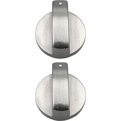 High Quality Gas Stove Knob Metal Silver Gas Stove Cooker Knobs Adaptor Oven Switch Cooking Surface Control Locks Cookware Parts