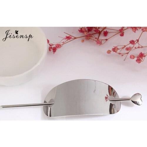Jisensp Minimalist Alloy Metal Hair Sticks Hairpins Simple Creative Elipse Hair Fork Clips for Women Styling Tool Accessory Gift
