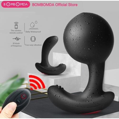 Wireless Remote Control Male Prostate Massager Inflatable Anal Plug Vibrating Butt Plug Anal Expansion Vibrator Sex Toys For Men