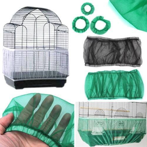 Receptor Seed Guard Nylon Mesh Receptor Seed Guard Bird Parrot Cover Airy Fabric Mesh Bird Cage Cover Catcher Bird Supplies