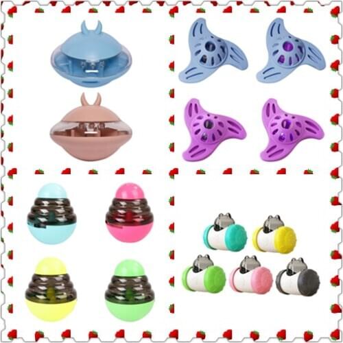 Dog Educational Toy Tumbler Leaking Food Swing Ball For Puppy Kitten Cat Treatment Ball Brain Game Tools Leaked Swing Supplies