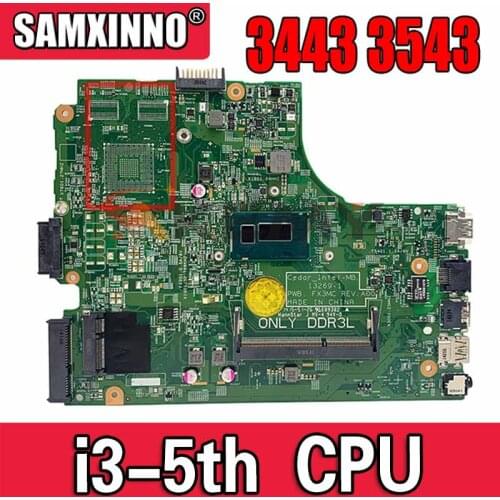 Original Laptop motherboard For DELL Inspiron 3542 3442 SR27G I3-5005U Mainboard CN-0DV8F8 0DV8F8 13269-1