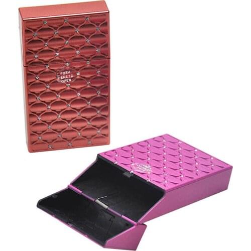 Portable Cigarette Case Personalized Waterproof Long Cigarettes Holder Plastic Shining Cigarette Case Lighters Keys Smoking Box