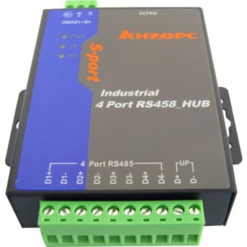 Industrial grade isolation type two-way 4 port RS485 hub 4 way 8 way 485 distributor repeater 485 to 232