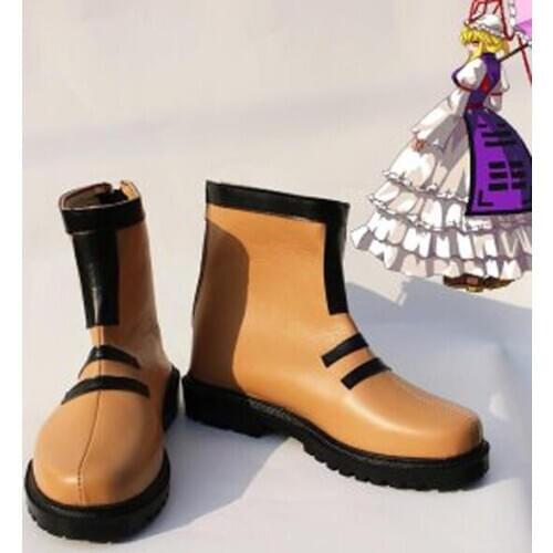Touhou Project Yakumo Yukari Cosplay Boots Shoes Anime Party Cosplay Boots Custom Made for Adult Women Shoes