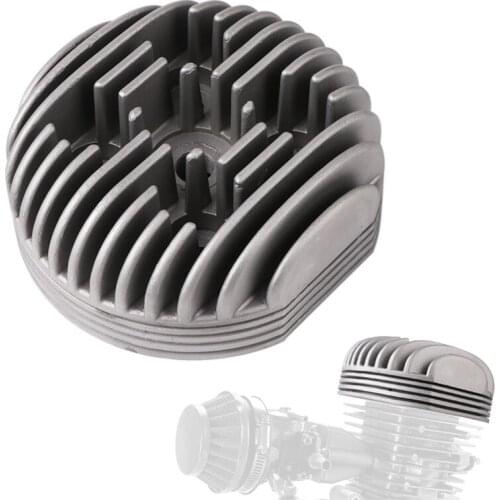 Racing CNC Cycle Cylinder Head Replace Fit For 66cc 80cc Gas Motorized Bicycle Round Silver