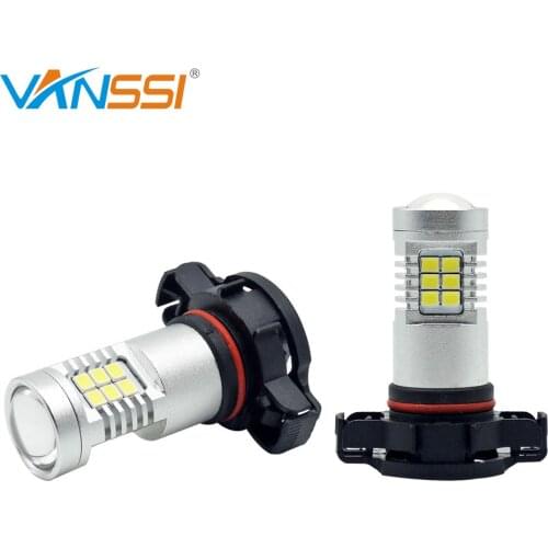VANSSI 2pcs PSX24W 2504 LED Bulbs psx24w LED Fog Light Bulbs Super Bright White 6000K 21-ex 2835 Chipsets 12V Car LED Fog Light