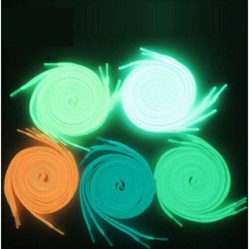 1 Pair Luminous Shoelaces Sports Flat Shoes Laces Kids Adult Glow In The Dark Night Fluorescent Shoelace 80/100/120/140cm YG-2