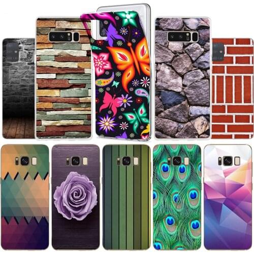 Creative Funny Case for Samsung Galaxy A21 A31 A32 A41 A42 A52 A72 A71 A70 4G/5G S10 S21 Samsung S20 Art Wood Stone Wall Cover
