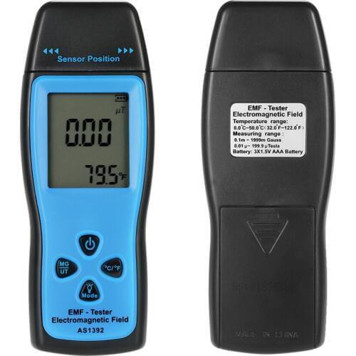 SMART SENSOR Handheld Mini Digital LCD EMF Tester Electromagnetic Field Radiation Detector Meter Dosimeter Tester Counter