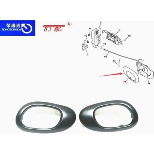 Inner handle frame cover door inner handle trim 9119F2 9119F4 For Peugeot 206 207 206CC