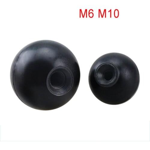 1Pcs M6 M8 Black Plastic Thread Ball Nut Ball Shaped Head Hand Grip Knob Clamping Nut Fit Thumb Screws Bolt