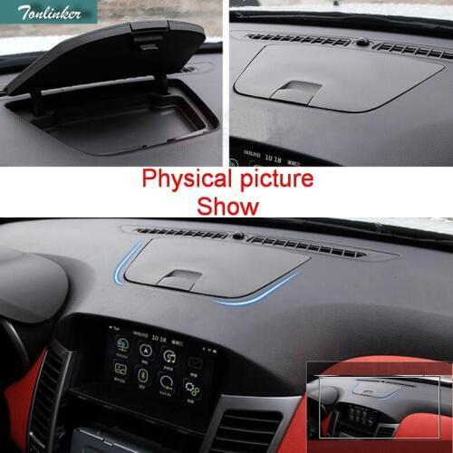Tonlinker 1PCS Car Style ABS Dashboard Modification Control Storage Box Cover Case Stickers for Chevrolet Cruze Sender/Hatchback